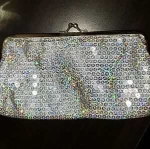 Silver Sequin Clutch